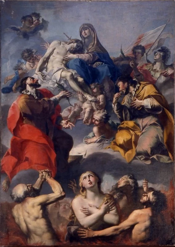 La Vergine tra santi e anime purganti - Pontremoli